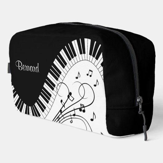 Music Theme Wedding Design w/ Name Waschbeutel (Rechte Ecke)