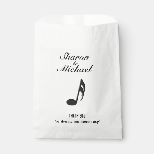 Music Theme Wedding Geschenktütchen (Vorderseite)