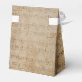 Music Theme White Monogram Fevor Boxes Geschenkschachtel (Rückseite)