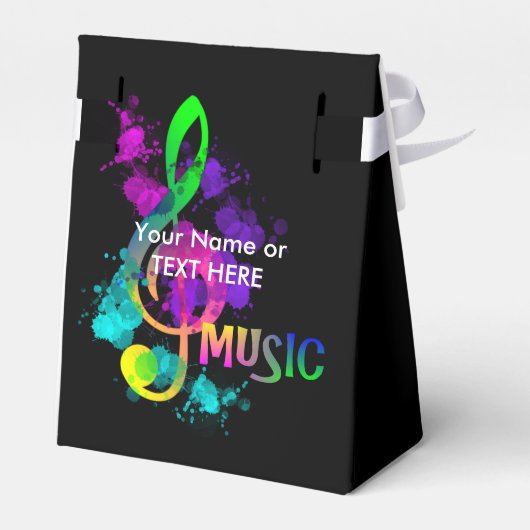 Music Themed Celebration Party Personalisiert Geschenkschachtel (Rückseite)