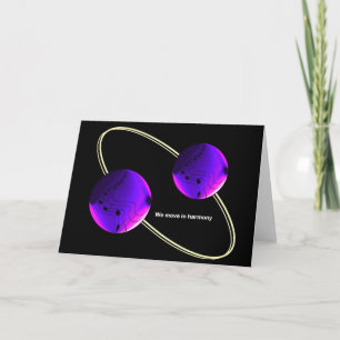 Music themed greeting card karte