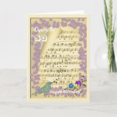 Music Themed Happy Birthday Personalized Karte (Vorderseite)
