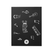 Music Themed Notebook Notizblock (Rotiert)