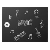 Music Themed Notebook Notizblock (Vorderseite)