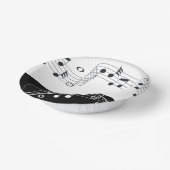 Music Themed Picnic & Party 7" Paper Bowls Pappteller (Gewinkelt)