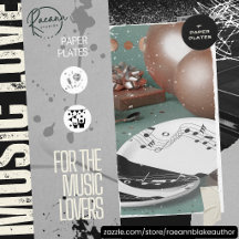 Music Themed Picnic & Party 7" Paper Tellers