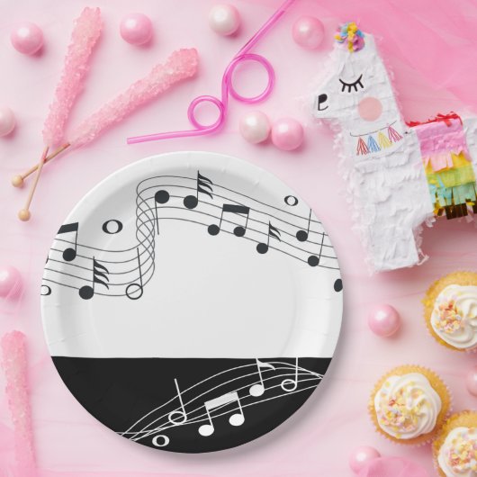 Music Themed Picnic & Party 7" Paper Tellers Pappteller (Party)