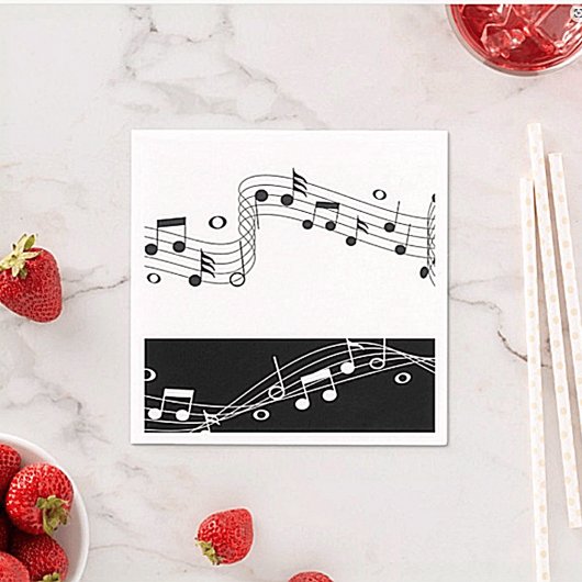 Music Themed Picnic & Party Cocktail Napkins Serviette