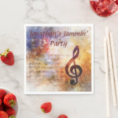 Music Themed Treble Clef Jammin' Party Serviette (Beispiel)