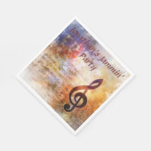 Music Themed Treble Clef Jammin' Party Serviette (Ecke)