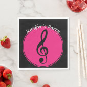 Music Themed Treble Clef Party Serviette (Beispiel)
