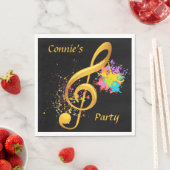Music Themed Treble Clef Party Serviette (Beispiel)