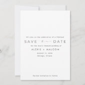 Music Themed Wedding Foto Save the Date (Rückseite)