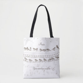 Music Tote Bag mit Birnen - Personalisiert Tasche