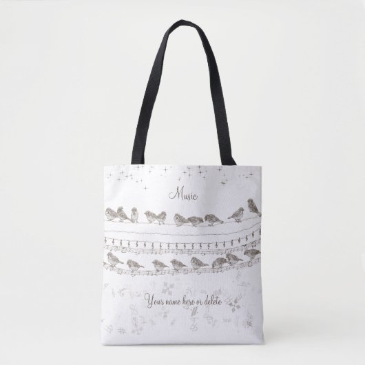 Music Tote Bag mit Birnen - Personalisiert Tasche (Vorderseite)