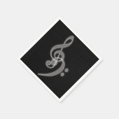 Music - Treble and Bass Clef Party Napkins Serviette (Ecke)