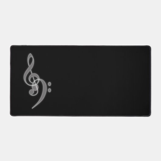 Music - Treble Bass Clef Desk Mat Schreibtischunterlage (Vorderseite)