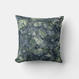 Music Treble Clef and Notes Abstract Pattern Kissen