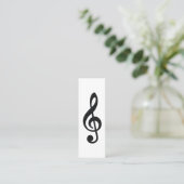 Music Treble Clef Chrome Personalisiert Mini Visitenkarte (Stehend Vorderseite)