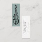 Music Treble Clef Chrome Personalized Mini Mini Bu Mini Visitenkarte (Vorne/Hinten)