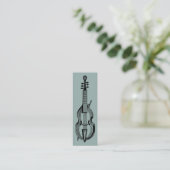 Music Treble Clef Chrome Personalized Mini Mini Bu Visitenkarte (Stehend Vorderseite)