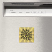 Music Treble Clef Gold angepasst Magnet (In Situ (Geschirrspüler))