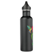 Music Treble Clef Rose Hummingbird Musiknotens Mu Edelstahlflasche (Links)