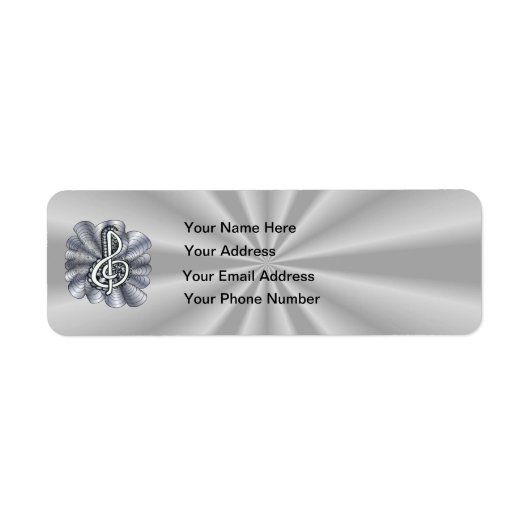 Music Treble Clef Silver (Vorne)