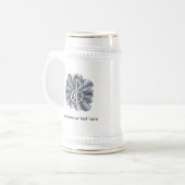 Music Treble Clef Silver Bierglas (Vorderseite Links)