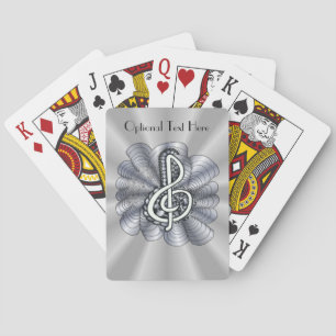 Music Treble Clef Silver Spielkarten