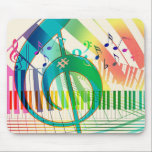 Music Treble Clef-Tastatur Mousepad<br><div class="desc">Music Treble Clef-Tastatur</div>