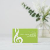 Music Treble Clef Teacher Musician Band Director Visitenkarte (Stehend Vorderseite)