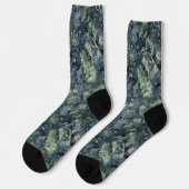 Music Treble Clef und Notes Abstraktes Muster Socken (Linkes Detail)