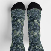 Music Treble Clef und Notes Abstraktes Muster Socken (Oben)