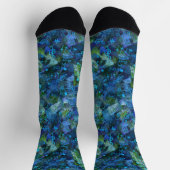 Music Treble Clef und Notes Abstraktes Muster Socken (Oben)