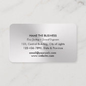 Music Turntable Silver Black DJ Player Sound Busi Visitenkarte (Rückseite)