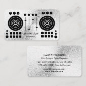 Music Turntable Silver Black DJ Player Sound Visitenkarte (Vorne/Hinten)