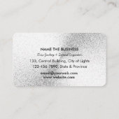 Music Turntable Silver Black DJ Player Sound Visitenkarte (Rückseite)