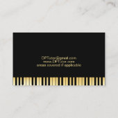 Music Tutor Piano Lehrer Lehrer Lehre Visitenkarte (Rückseite)