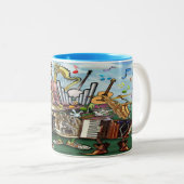 Music Two-Tone-Coffee-Tasse Zweifarbige Tasse (VorderseiteRechts)