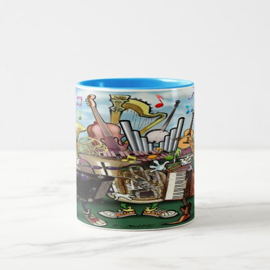 Music Two-Tone-Coffee-Tasse Zweifarbige Tasse (Mittel)