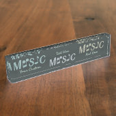 MUSIC-Typenschild Namensplakette (Seite)