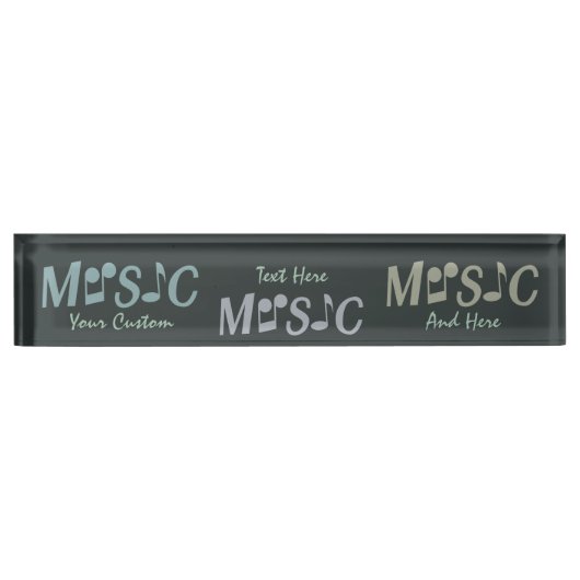 MUSIC-Typenschild Namensplakette (Vorderseite)
