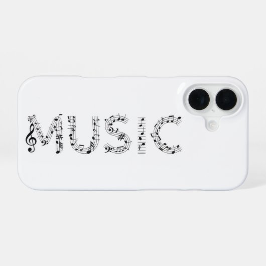 Music Typography Phone Case iPhone 16 Hülle (Rückseite (Horizontal))