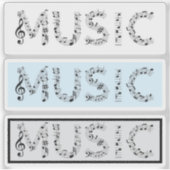 Music Typography Sticker Set (Vorderseite)