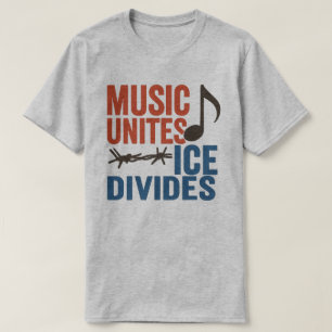 Music Unites ICE dividiert l Latino Rights Activis T-Shirt