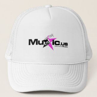 Music.us Hut - schwarzes rosa Logo Truckerkappe