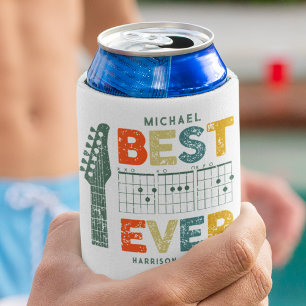 Music Vater Bester Vater je Gitarrenakkorde Person Dosenkühler