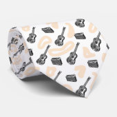 Music Vintag Illustration Gitarrenradio 1 NT Krawatte (Gerollt)