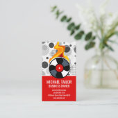 Music Vinyl Flame Visitenkarte (Stehend Vorderseite)